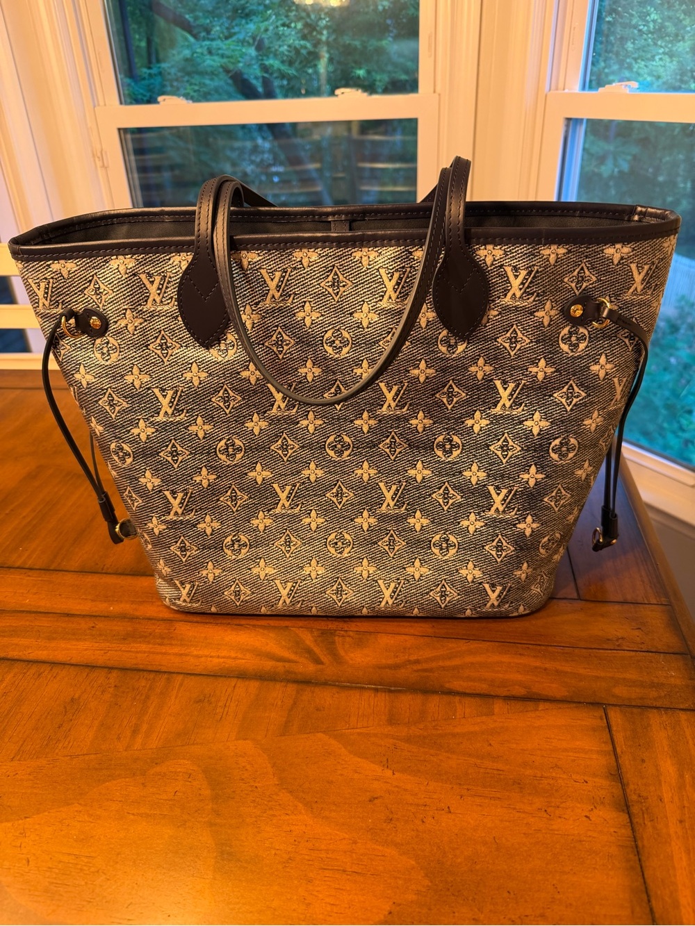 Louis Vuitton Monogram Denim Tote - Blue and Cream